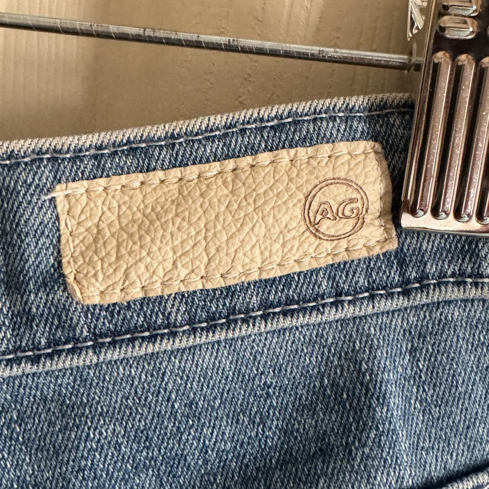 AG Adriano Goldschmied Women's Distressed Blue Jeans - Picture 3 of 8